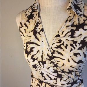 Classic DVF wrap dress, floral sleeveless